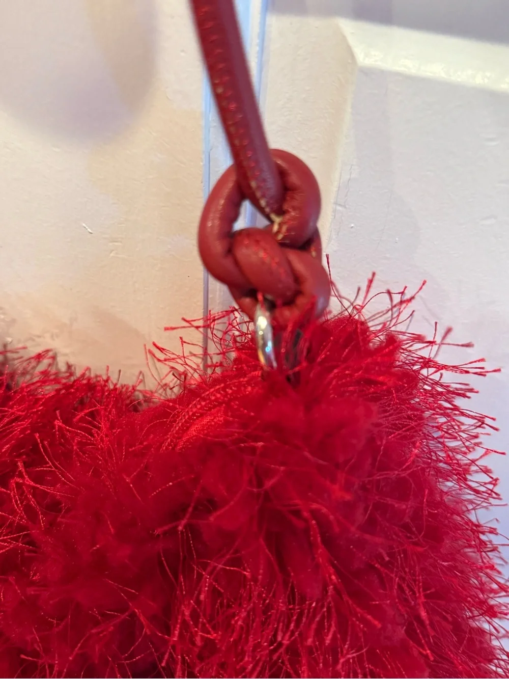 Red Fluffy Purse